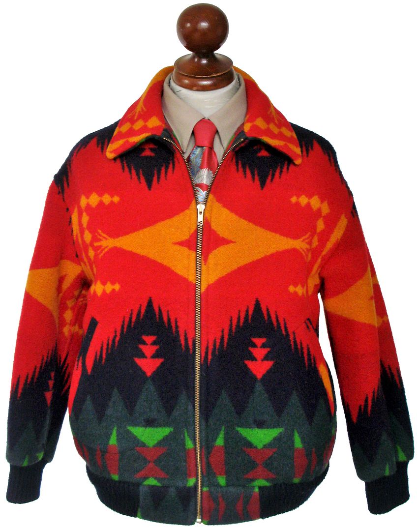 Pendleton Indian Blanket bomber jacket VintageHaberdashers Blog